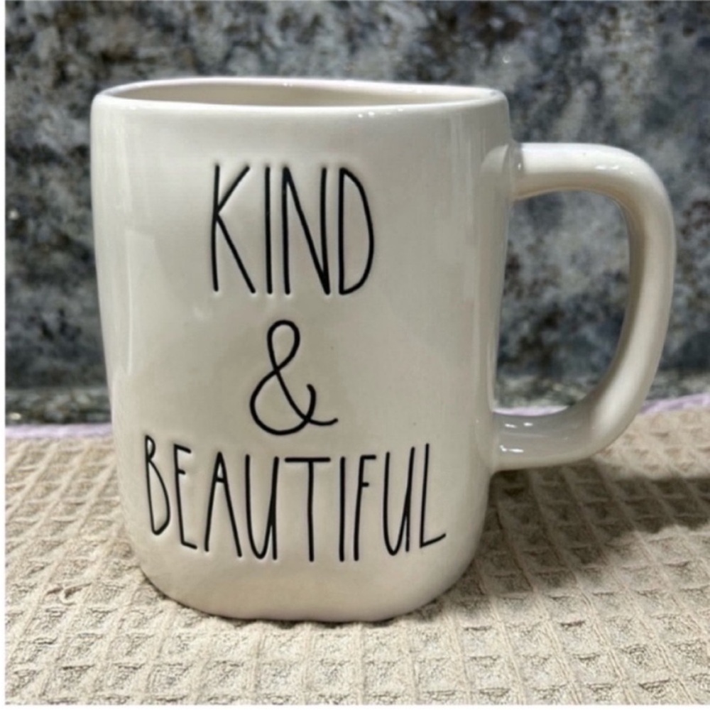 NWT Rae Dunn “KIND & BEAUTIFUL” 16 oz Mug
